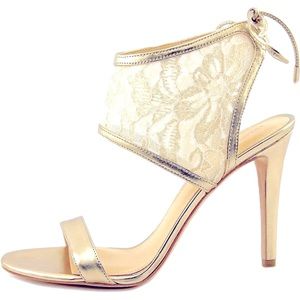 Ivanka Trump - Women's 8. Gold/lace heeled sandals